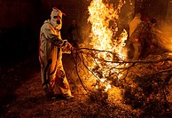 Fires, Sant Antoni traditional feast, Els Ports, Castellón province, Comunidad Valenciana, Spain