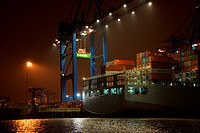 The Container terminal in Hamburg.