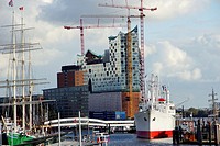 The Elbphilharmonie in Hamburg Speicherstadt / Hafen City.