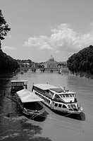 View of the Tiber River in Rome