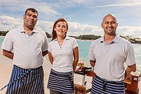 Asian catering chefs at the beach cooking with a Koththu station. Gold Coast, Queensland, Australia.