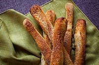 fresh homemade breadsticks with parmesan.