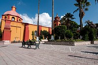 San Sebastian Church Bernal Queretaro Mexico.