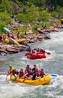 Whitewater rafting tours on the Ocoee River in Ducktown, Tennessee USA.