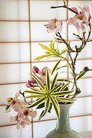 Ikebana flower arrangement.