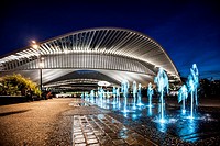 Liège-Guillemins central station, designed by architect Santiago Calatrava, Belgium.