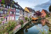 Petite Venice, Colmar, Alsace, France, Europe.