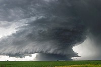 Supercell storm moves near Alvo Nebraska June 13, 2004. The storm produced a tornado near Waverly and a couple more small tornadoes near Alvo.