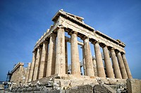 Parthenon on top of the Acropolis listed as World Heritage by UNESCO. Greece, Attica, Athens.
