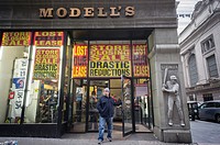 The Grand Central location of the sporting goods chain, Modell´s is seen in New York. The store has been at the location for 25 years and has lost its...