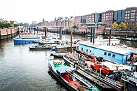 Harbor in Hamburg, Germany.