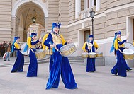 April 01, 2014. Outdoor concert drummers near the teatre Opera and Beleth. In Odessa, held Humorina (Day of humor, laughter and fun) this is an annual...