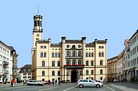 City hall of the town Zittau in the Upper Lusatia in the style of the Italian renaissance - Caution: For the editorial use only. Not for advertising o...