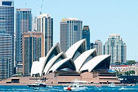 Sydney Opera House and high rise office buildings at Circular Quay,Sydney,Australia