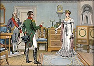 Napoleonic Wars, Conversation with Napoleon I in Tilsit, 1807, Louise of Mecklenburg-Strelitz, 1776 - 1810, queen consort of Prussia, Frederick Willia...