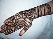Henna or Mehandi hand ,Goa,India.