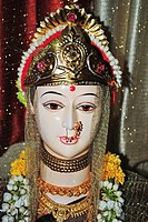 Idol of goddess Gauri during Ganesh festival, Pune, Maharashtra, India.