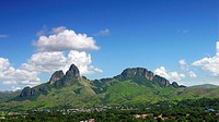 Panoramic view San Juan de los Morros Mountains, Guarico state Venezuela