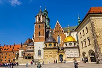 King Sigismund´s Cathedral and Chapel, Royal Castle at Wawel Hill, Krakow, Poland.