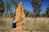 Australia, Northern Territory, Kakadu National Park listed as World Heritage by UNESCO, cathedral termite mound, Model Released.