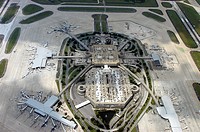 Aerial of Tampa International Airport Tampa Florida.