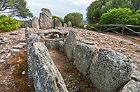 Italy,Sardegna,Arzachena, prehistoric site,Tomba di giganti Li Longhi,build over remains of an earlier megalithic ""gallery-type tomb,Early and Middle...