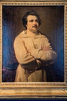 Portrait of Honoré de Balzac by Boulanger Louis Candide. Fine Arts Museum, in a Former Archbishop´s Palace. Tours, Indre et Loire, Loire Valley, Franc...