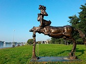 Italy, Milan, idroscalo, sculpures, Augusto Perez, Centaur