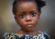Benin, West Africa, Copargo, miss aïcha from bariba ethny with scars on the face.