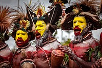 Goroka festival, 140 ethnic tribes come together for three day Sing sing, Goroka, Eastern Highlands, Papua New Guinea.