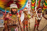 Goroka festival, 140 ethnic tribes come together for three day Sing sing, Goroka, Eastern Highlands, Papua New Guinea.