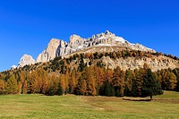 Europe, Italy, Trentino-Alto Adige, Alto Adige, Bolzano province, Dolomites, Rosengarten, Autumn