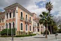 Huelva (Andalusia). Spain. Facade of the Columbus House in the town of Huelva.