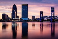 Jacksonville Skyline at Sunset, Jacksonville, Florida