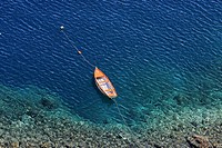 Harbour of Thirassia, Santorini, Cyclades, Aegean Sea, Greece