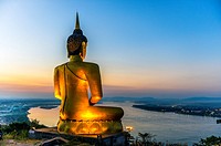 Asia. South-East Asia. Laos. Province of Champassak. Pakse. The big golden Buddha.