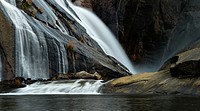 Spain. Galicia. A Corunna. Waterfall of the river Xallas. Monte Pindo. Rias Baixas.