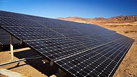 Solar panels soak up the desert sun in Death Valley National Park.