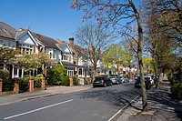Residential street in suburban London