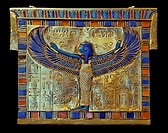 Porta Mirror, Tutankhamun´s treasure, Museum of Egyptian Antiquities, Cairo, Egypt, Africa.