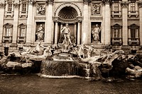 Italy, Rome, The Trevi Fountain in Rome Italy.