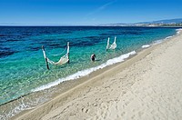 The Beach of Praialonga, Isola di Capo Rizzuto, Crotone, Calabria, Italy, Europe.