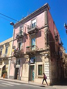 Venezian style houses at Ortigia Island, Syracuse, Sicily, Italy, Europe