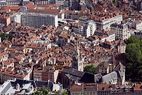Old city center of Grenoble, Historic downtown, Isere, Auvergne Rhone Alpes, France.