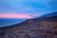 Spain, Canary Islands, El Hierro. Volcanic landscape near La Restinga.