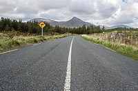 An open road in Connemara, Ireland.