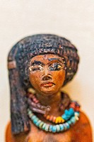 Egypt, Cairo, Egyptian Museum, statuette of Tama as a young girl, wood, from her tomb in Kom Medinet Ghurob, reign of Amenhotep III.