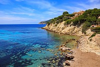 The coast of Mallorca Island, the Balearic Islands in the Mediterranean Sea, Spain.