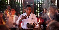 Chahal, Alta Verapaz, Guatemala, a maya priest gives a ceremony to pray for a good harvest.