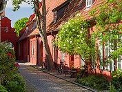 Monastery Heiliger Geist (holy spirit) with medieval buidlings used then as home for elderly and poor and sick citizens. The Hanseatic City Stralsund....